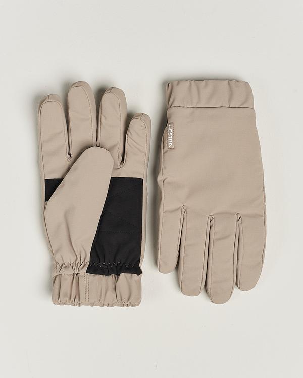 Taupe gloves from Hestra