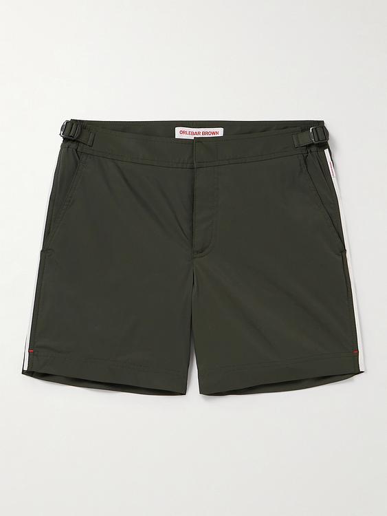 Dark green swim shorts from Orlebar Brown