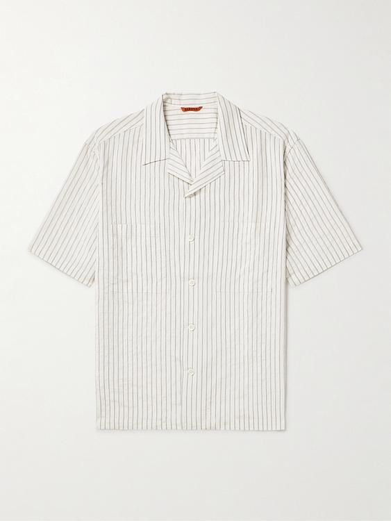 Striped white short sleeve shirt from Barena