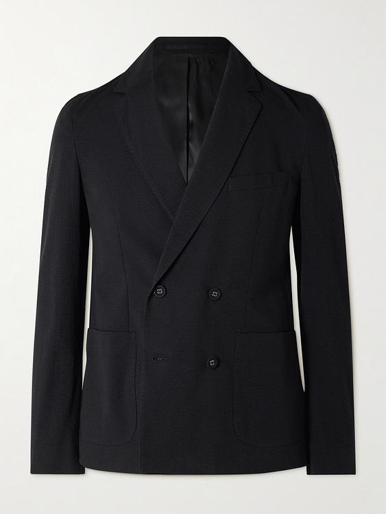 Black double-breasted suit jacket from Officine Générale