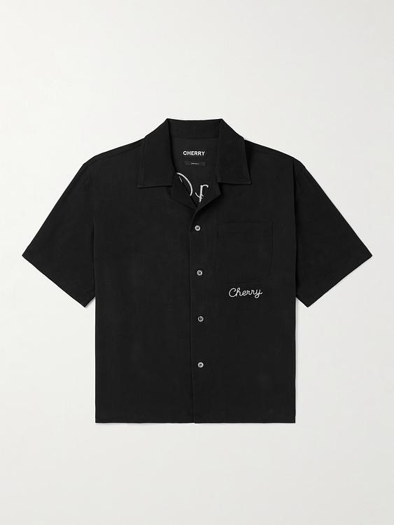 Black short sleeve shirt from Cherry Los Angeles
