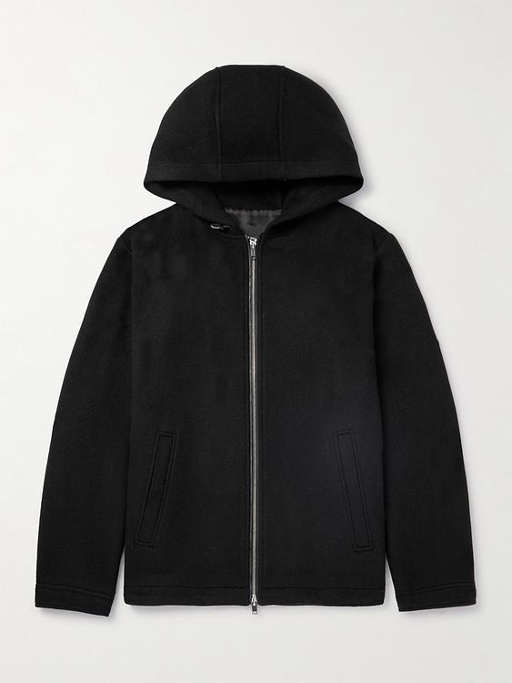 Black hooded sweatshirt from Yves Salomon