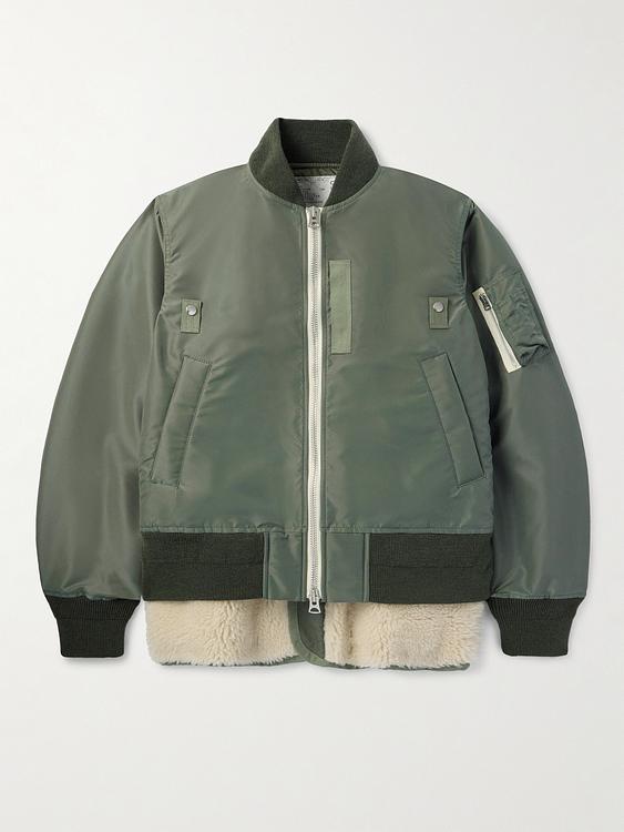 Dark green casual jacket from Sacai