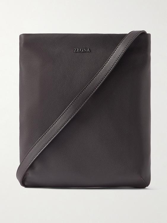 Dark brown shoulder bag from Zegna