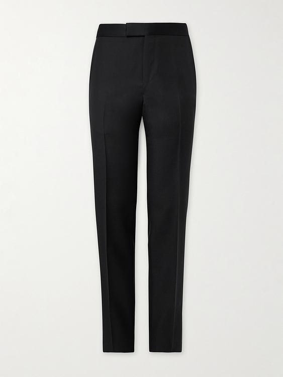 Black tuxedo trousers from Zegna