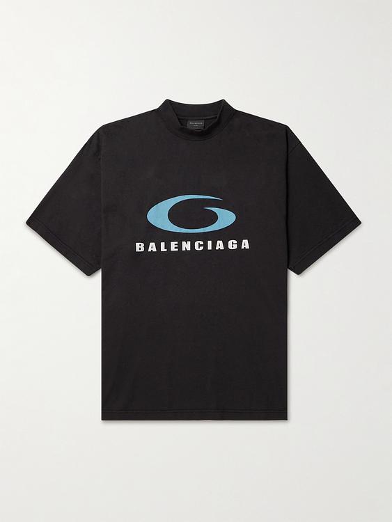 Print black t-shirt from Balenciaga