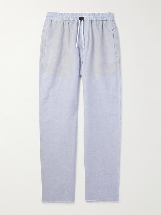 Light blue drawstring trousers from Loro Piana
