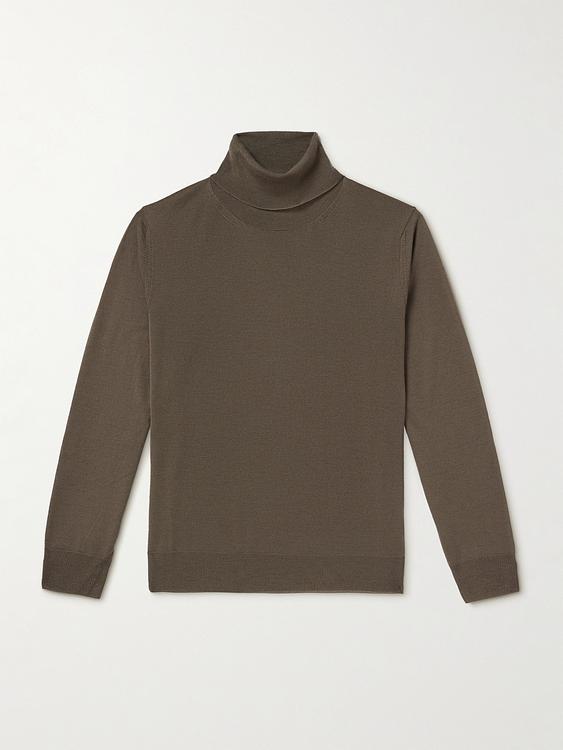 Dark green turtleneck from Canali