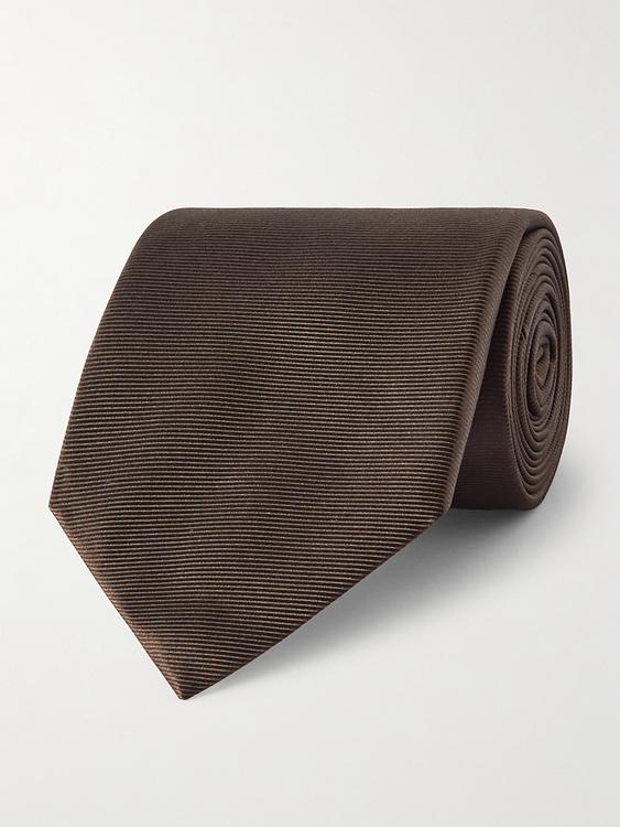 Dark brown tie from Tom Ford