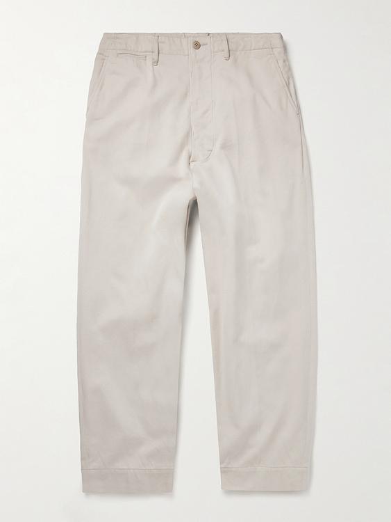 Beige wide-leg casual trousers from Kaptain Sunshine