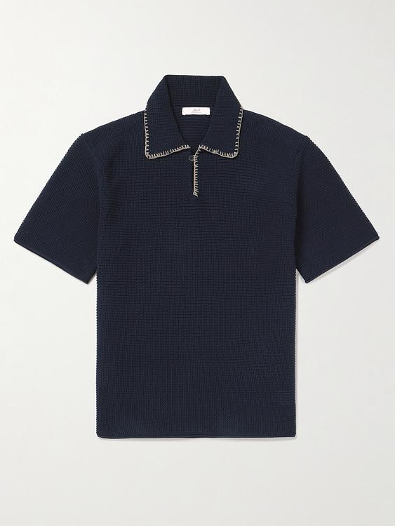 Black short sleeve polo shirt from Mr P.