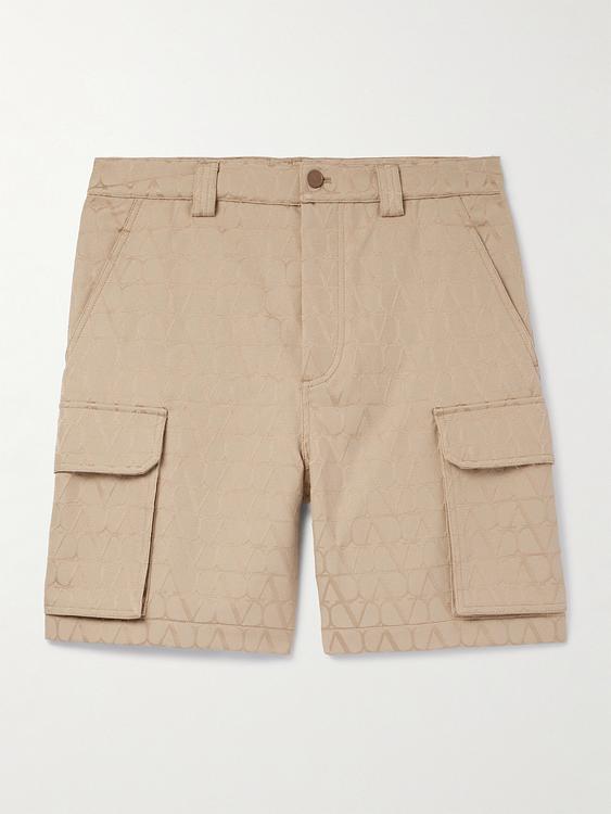 Taupe cargo shorts from Valentino Garavani