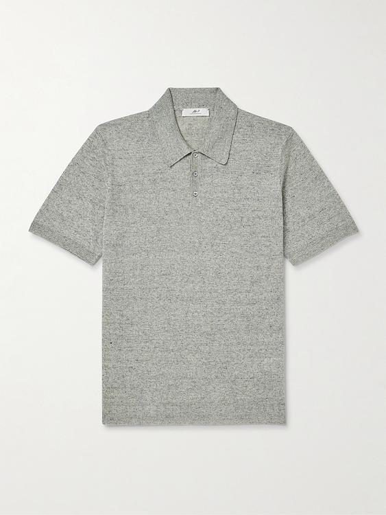 Grey short sleeve polo shirt from Mr P.