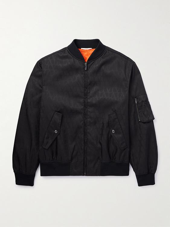 Black bomber jacket from Valentino Garavani