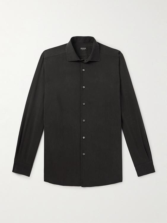 Black casual shirt from Zegna