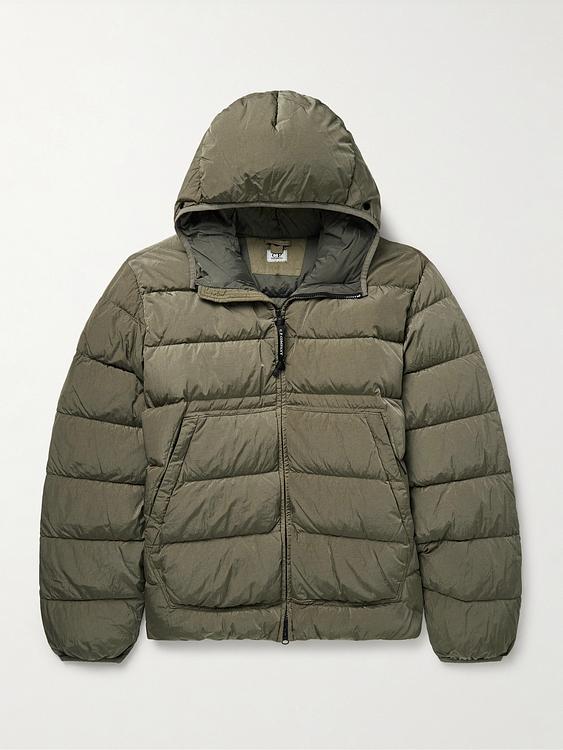 Taupe down jacket from C.P. Company