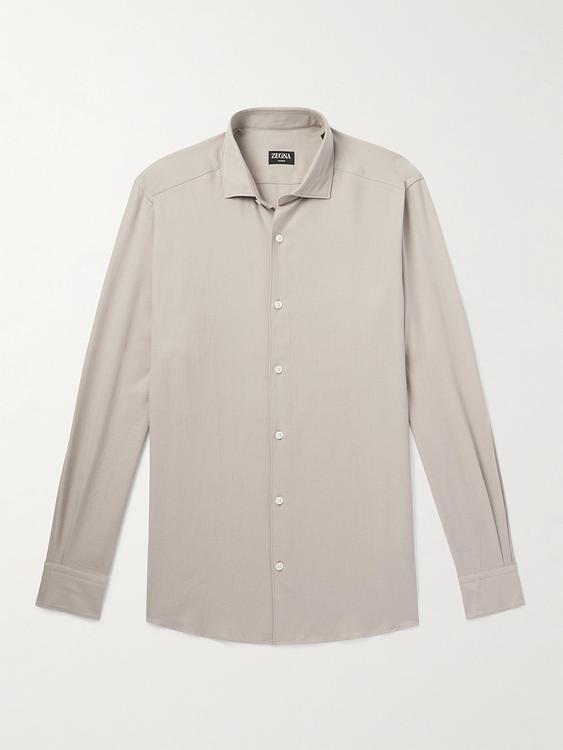Beige casual shirt from Zegna