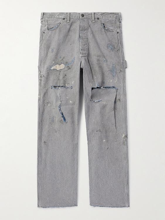 Grey distressed jeans from Saint Mxxxxxx