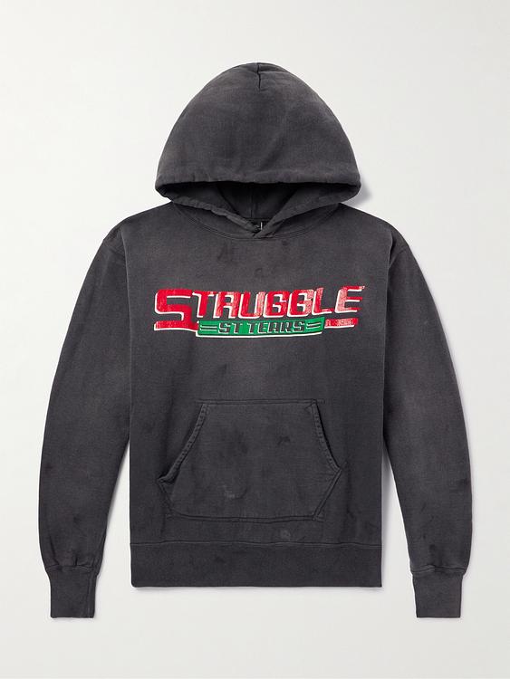 Print dark grey hooded sweatshirt from Saint Mxxxxxx