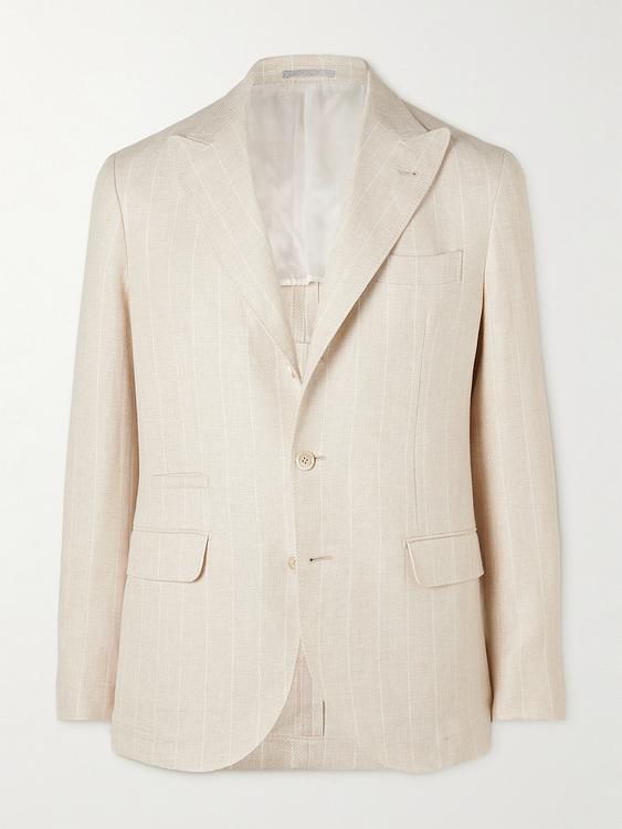 Beige blazer from Brunello Cucinelli