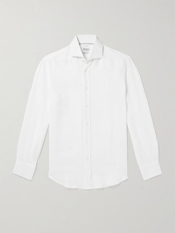 White casual shirt from Brunello Cucinelli