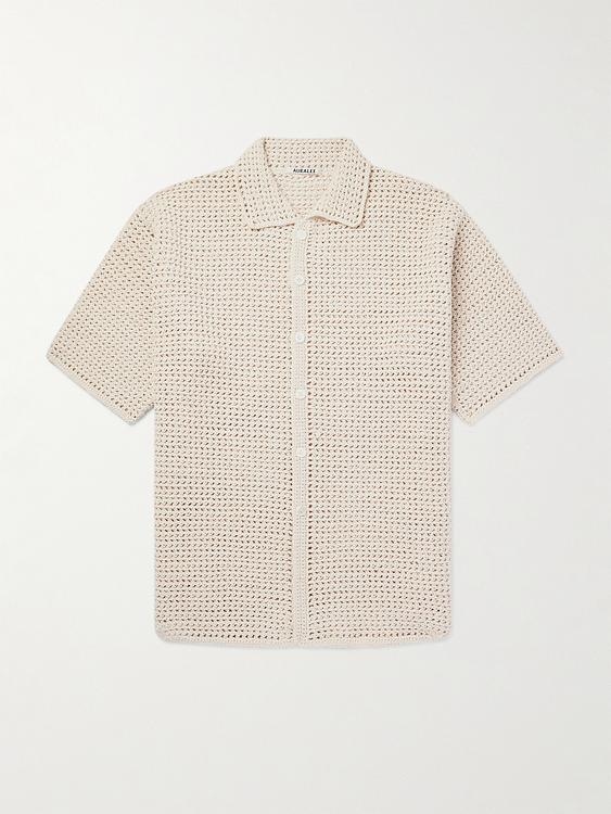 White short sleeve shirt from Auralee