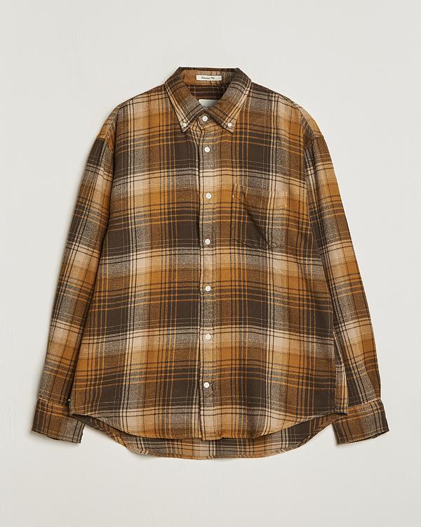 Checkered dark brown flannel shirt from Gant