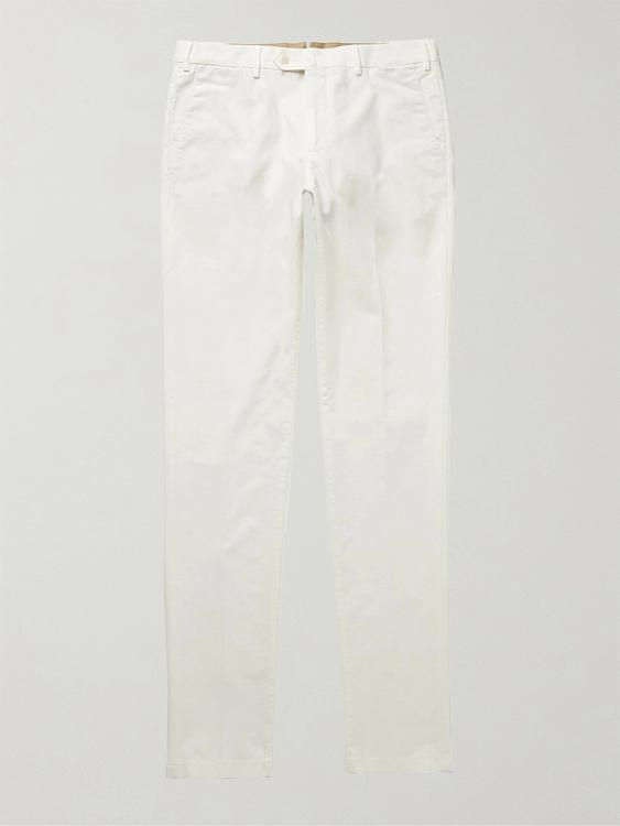 White chinos from Loro Piana