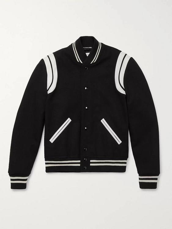 Black bomber jacket from Saint Laurent