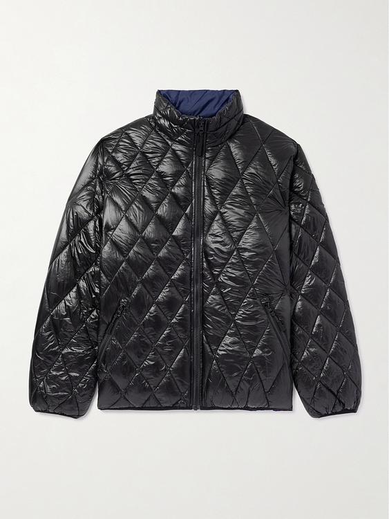 Black quilted jacket from Pop Trading Company
