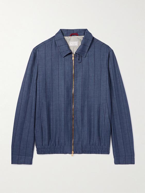 Blue casual jacket from Brunello Cucinelli