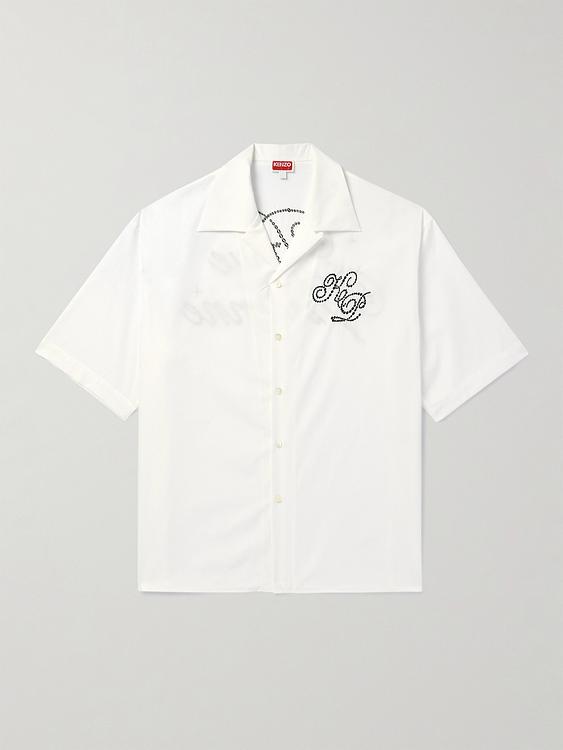 Print white short sleeve shirt from Kenzo