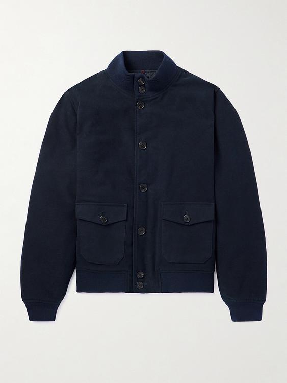 Black bomber jacket from Incotex