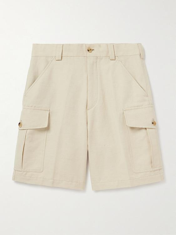 Beige cargo shorts from Loro Piana