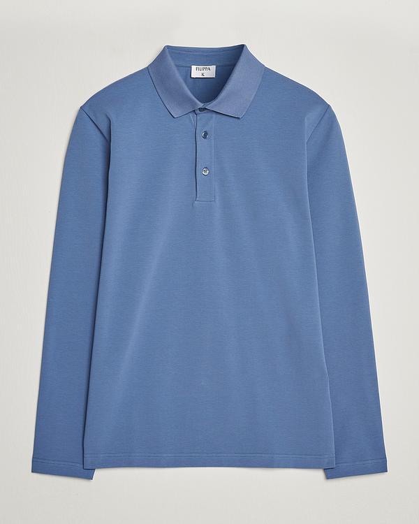 Blue long sleeve polo shirt from Filippa K