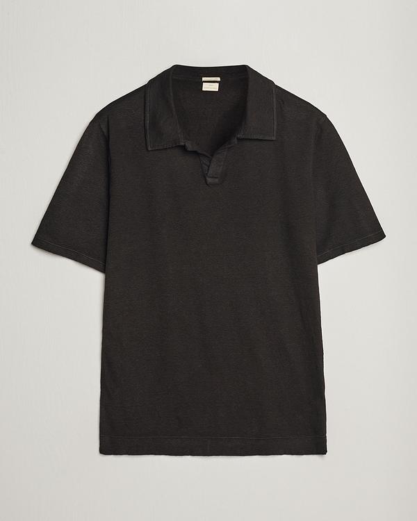 Black short sleeve polo shirt from Massimo Alba