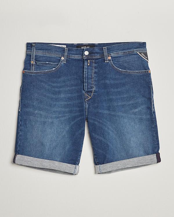 Dark blue denim shorts from Replay