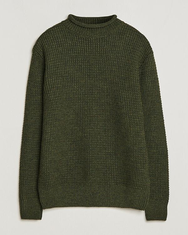 Dark green sweater from Sunspel
