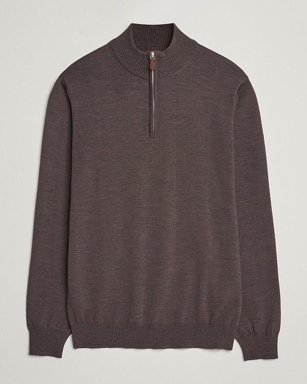 Dark brown half-zip from Stenströms