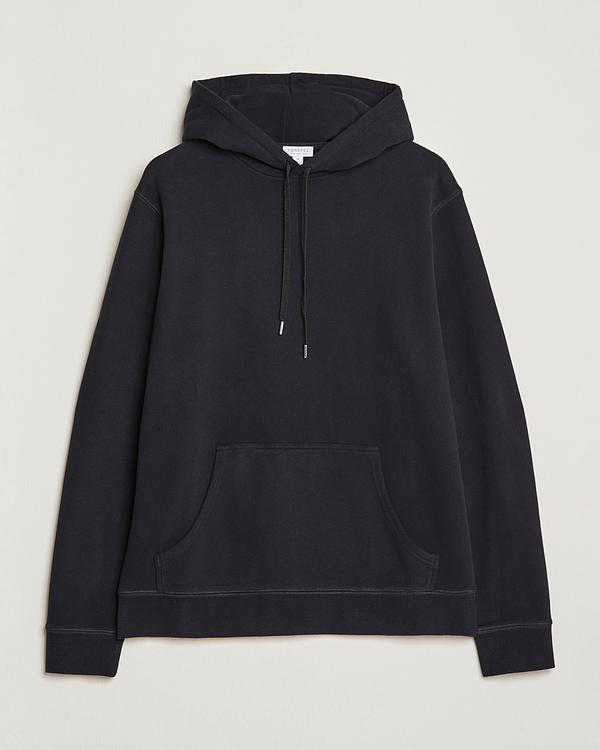 Black hooded sweatshirt from Sunspel